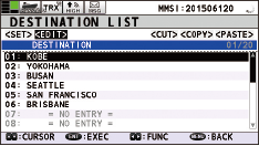  />When you enter the voyage-related data, you can select a destination from the list. Up to 20 destination names can be preset on the list. Cut, copy and paste functions are available while editing the list.</p>
</section>
<section id=