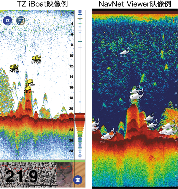 TZ iBoat、NavNet Viewer映像例