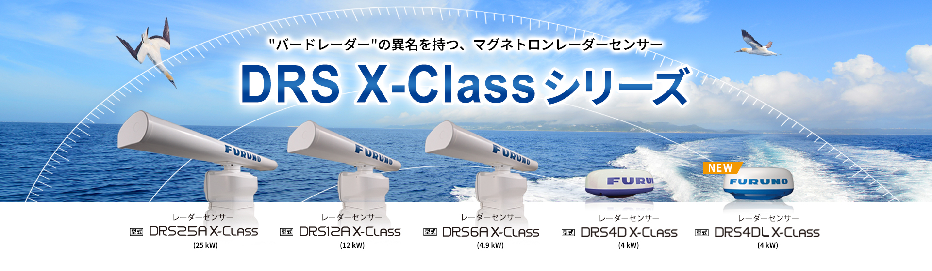 レーダーセンサー DRS X-Class シリーズ (DRS4DL/4D/6A/12A/25A X-Class)