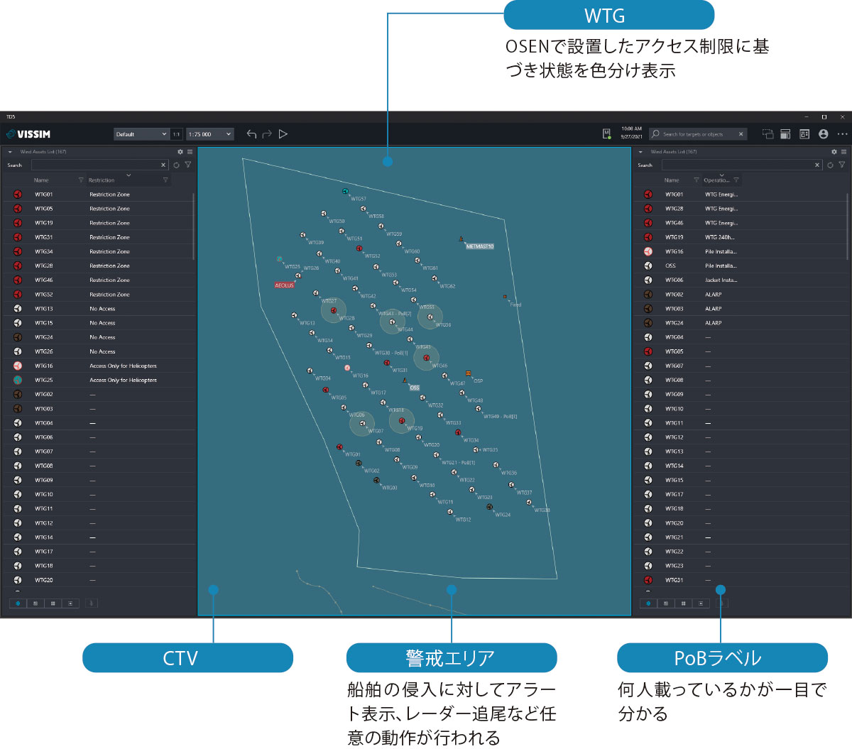 VTMS5次世代型海域監視システム画面イメージ